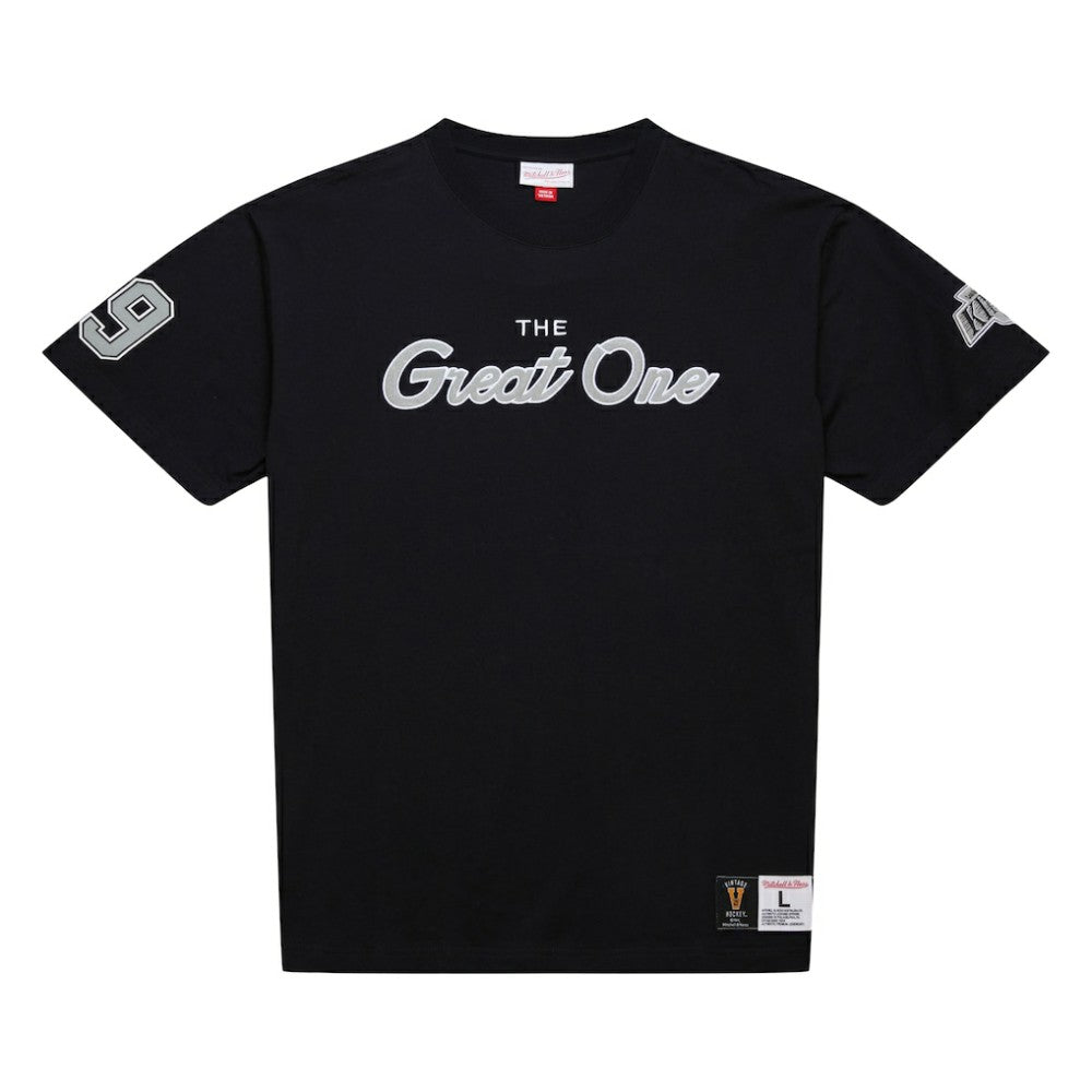 Wayne Gretzky Los Angeles Kings Mitchell & Ness Premium Nickname Vintage Logo T-Shirt - Black - NHL 201297207