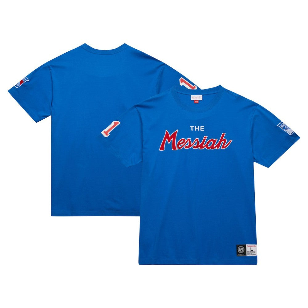 Mark Messier New York Rangers Mitchell & Ness Premium Nickname Vintage Logo T-Shirt - Blue - NHL 201297208