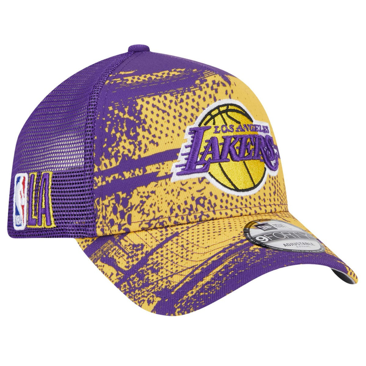 Los Angeles Lakers Tip Off A-Frame Trucker 9FORTY Adjustable Hat Purple/Gold | New Era Lifestyle