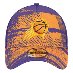Phoenix Suns Tip Off A-Frame Trucker 9FORTY Adjustable Hat Purple/Orange | New Era discount