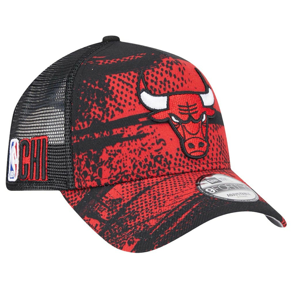 Chicago Bulls Tip Off A-Frame Trucker 9FORTY Adjustable Hat Black/Red | New Era outlet