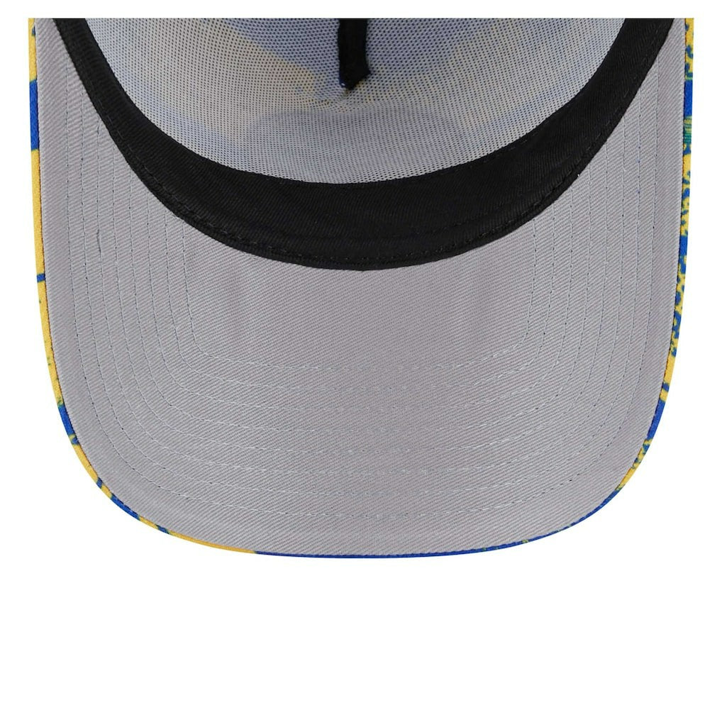 Golden State Warriors Tip Off A-Frame Trucker 9FORTY Adjustable Hat for sale Royal/Gold | New Era