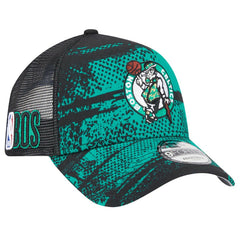 Boston Celtics Tip Off A-Frame Trucker 9FORTY Adjustable Hat Black/Kelly Green | New Era Lifestyle