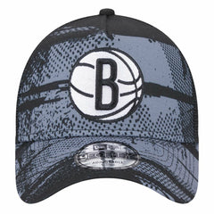 Brooklyn Nets Tip Off A-Frame Trucker 9FORTY Adjustable Hat Black/Charcoal | New Era online