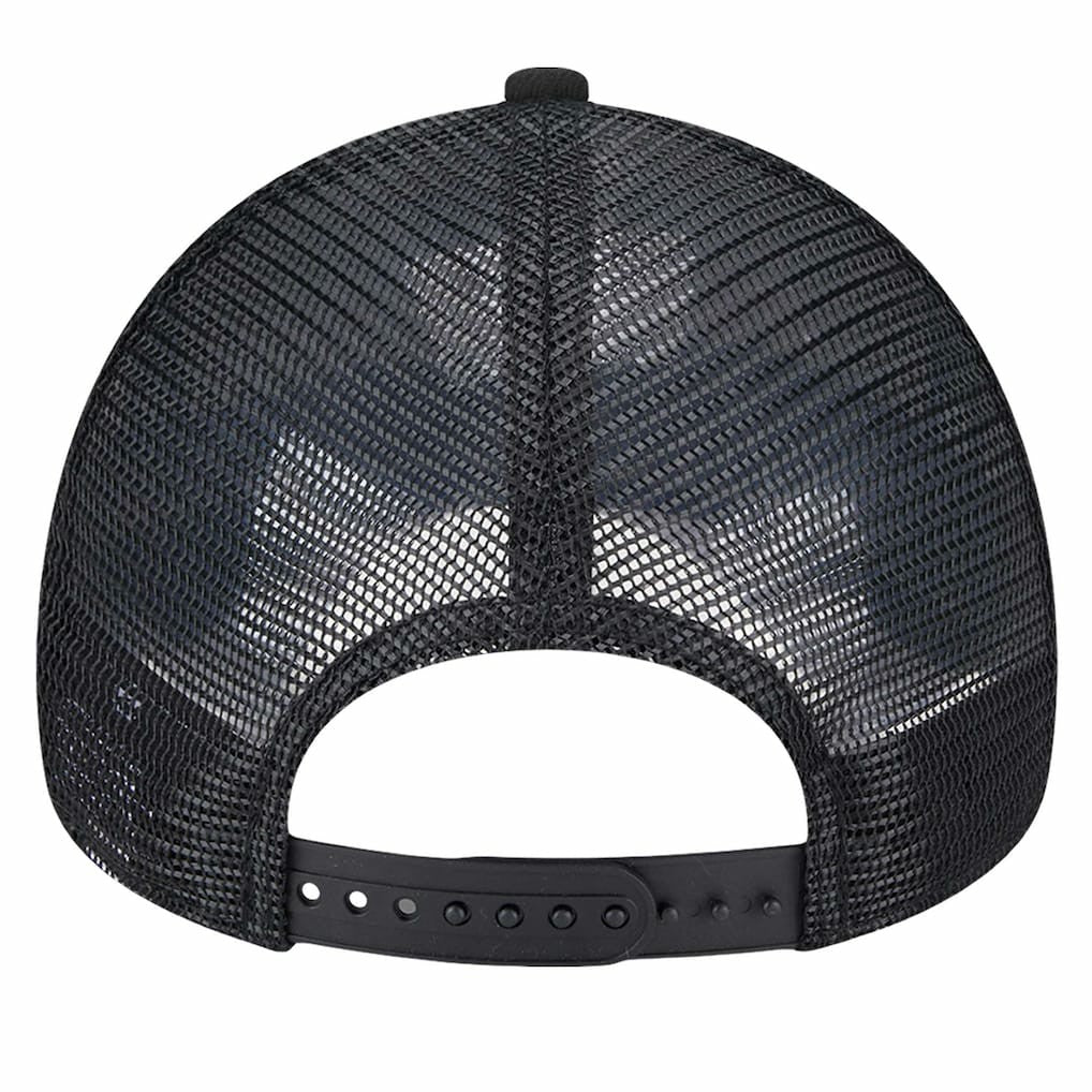 Brooklyn Nets Tip Off A-Frame Trucker 9FORTY Adjustable Hat Black/Charcoal | New Era online