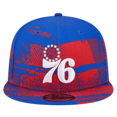 Philadelphia 76ers Tip-Off 9FIFTY Snapback Hat Royal | New Era Lifestyle