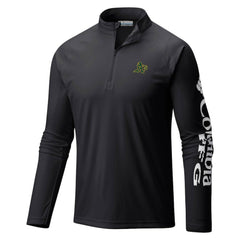 Athletics Columbia Terminal Tackle Omni-Shade Raglan Quarter-Zip Pullover Top - Black - Columbia Lifestyle