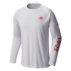 Cincinnati Reds Columbia Terminal Tackle Long Sleeve T-Shirt - White - Columbia Lifestyle