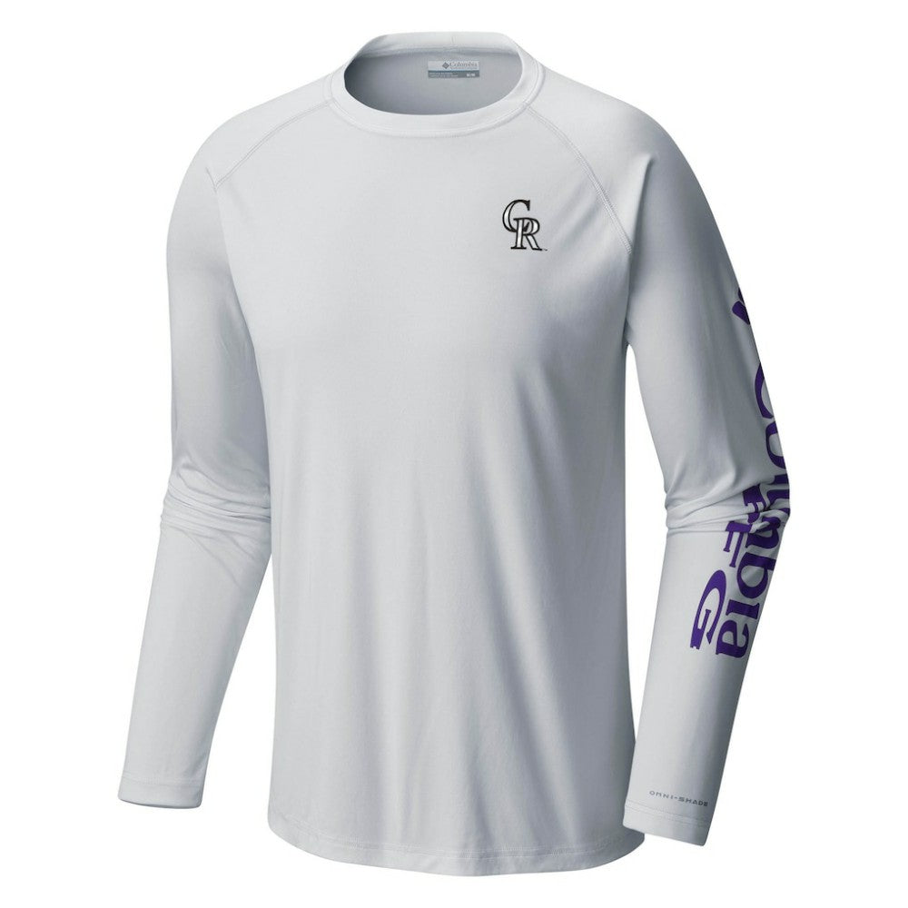 Colorado Rockies Columbia Terminal Tackle Long Sleeve T-Shirt - White - Columbia Sale