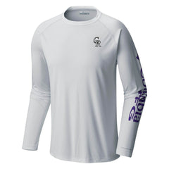 Colorado Rockies Columbia Terminal Tackle Long Sleeve T-Shirt - White - Columbia Sale