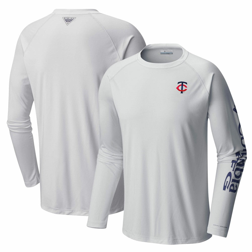 Minnesota Twins Columbia Terminal Tackle Long Sleeve T-Shirt - White - Columbia on Sale