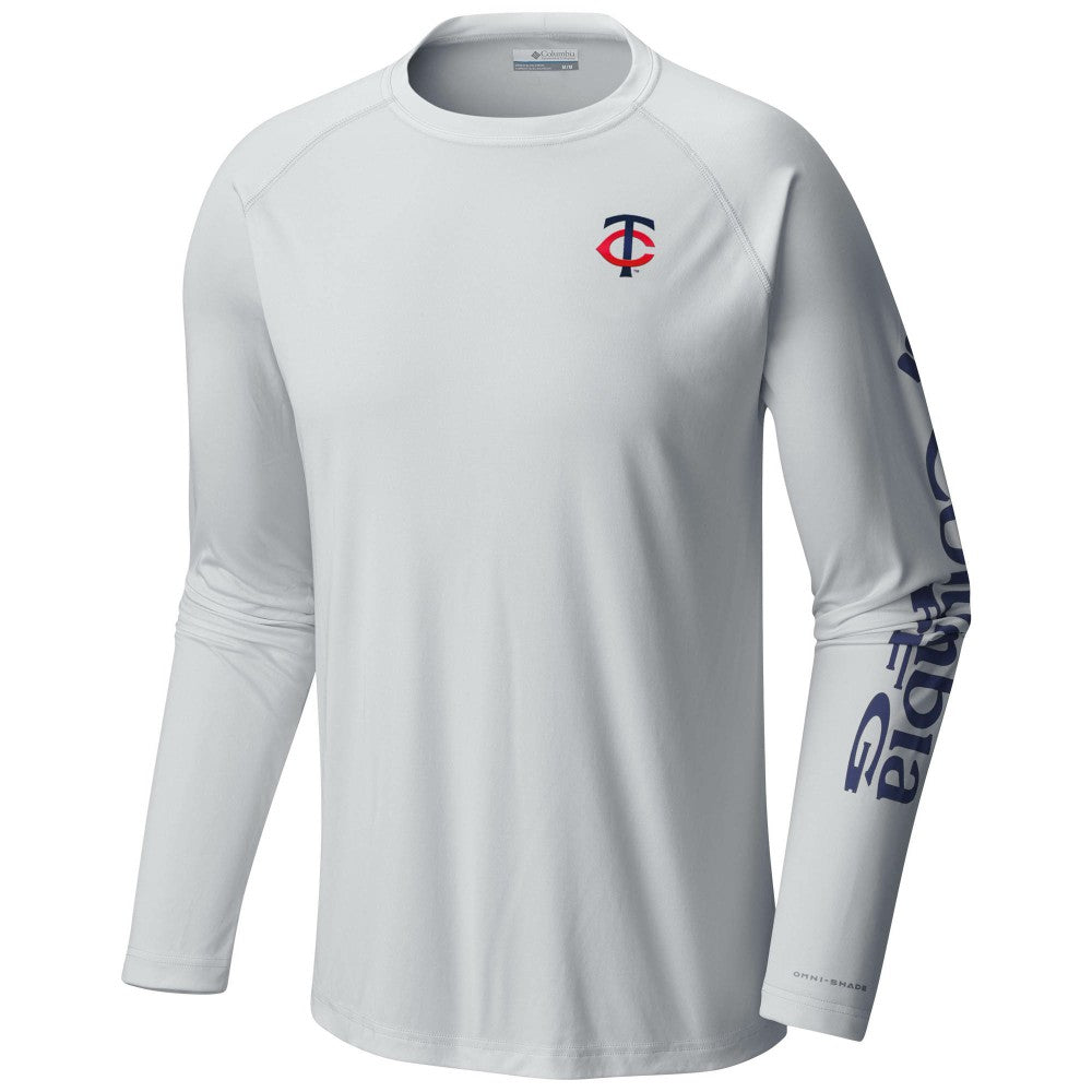 Minnesota Twins Columbia Terminal Tackle Long Sleeve T-Shirt - White - Columbia on Sale