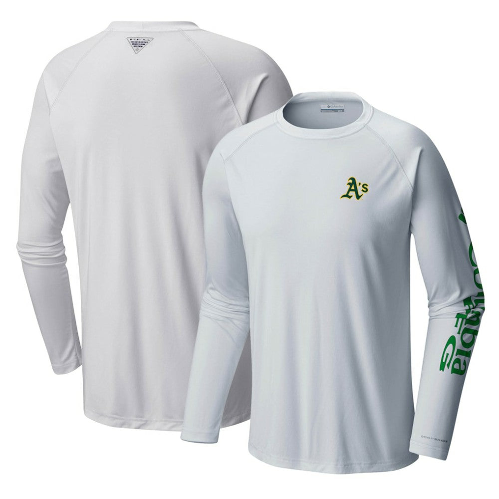 Athletics Columbia Terminal Tackle Long Sleeve T-Shirt - White - Columbia Lifestyle
