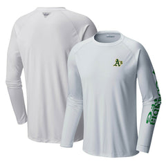 Athletics Columbia Terminal Tackle Long Sleeve T-Shirt - White - Columbia Lifestyle