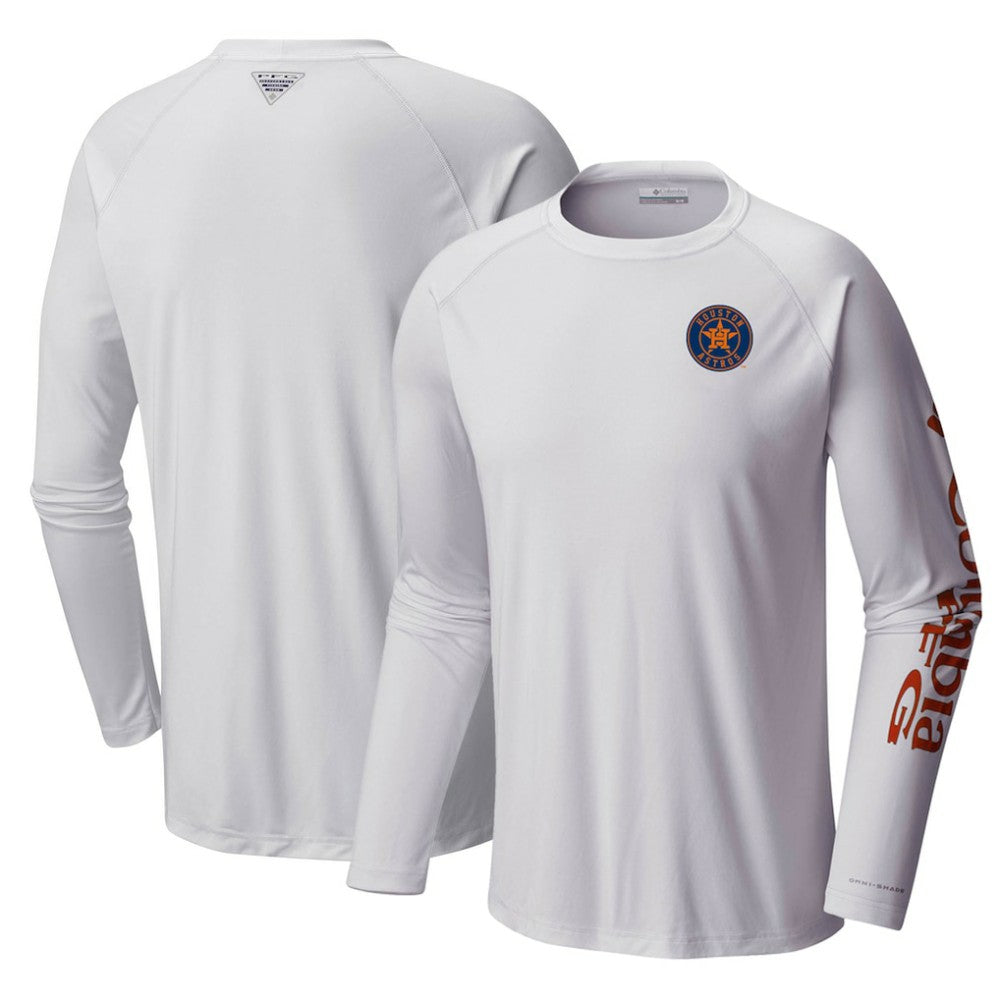 Houston Astros Columbia Terminal Tackle Long Sleeve T-Shirt - White - Columbia Lifestyle