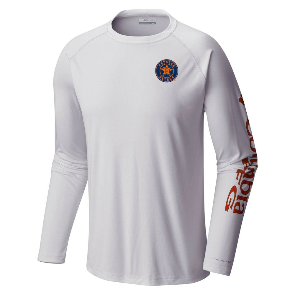 Houston Astros Columbia Terminal Tackle Long Sleeve T-Shirt - White - Columbia Lifestyle