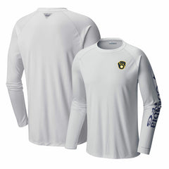 Milwaukee Brewers Columbia Terminal Tackle Long Sleeve T-Shirt - White - Columbia Discount