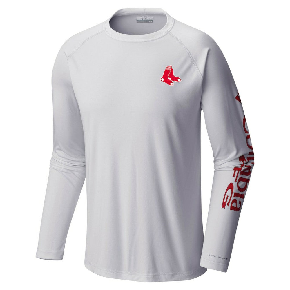 Boston Red Sox Columbia Terminal Tackle Long Sleeve T-Shirt - White - Columbia on Sale