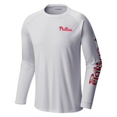 Philadelphia Phillies Columbia Terminal Tackle Long Sleeve T-Shirt - White - Columbia on Sale