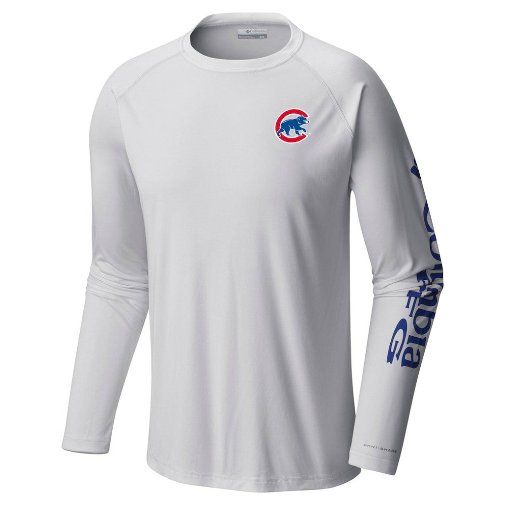 Chicago Cubs Columbia Terminal Tackle Long Sleeve T-Shirt - White - Columbia Discount
