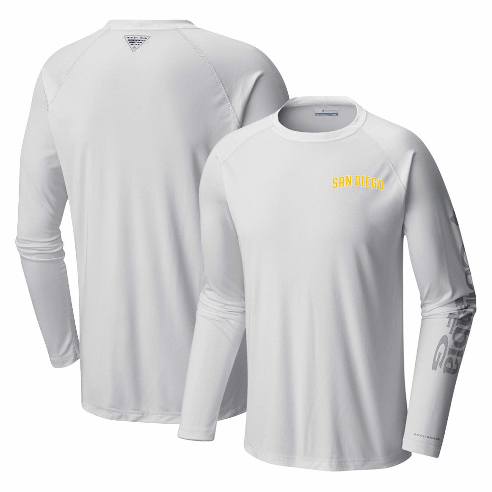 San Diego Padres Columbia Terminal Tackle Long Sleeve T-Shirt - White - Columbia Lifestyle