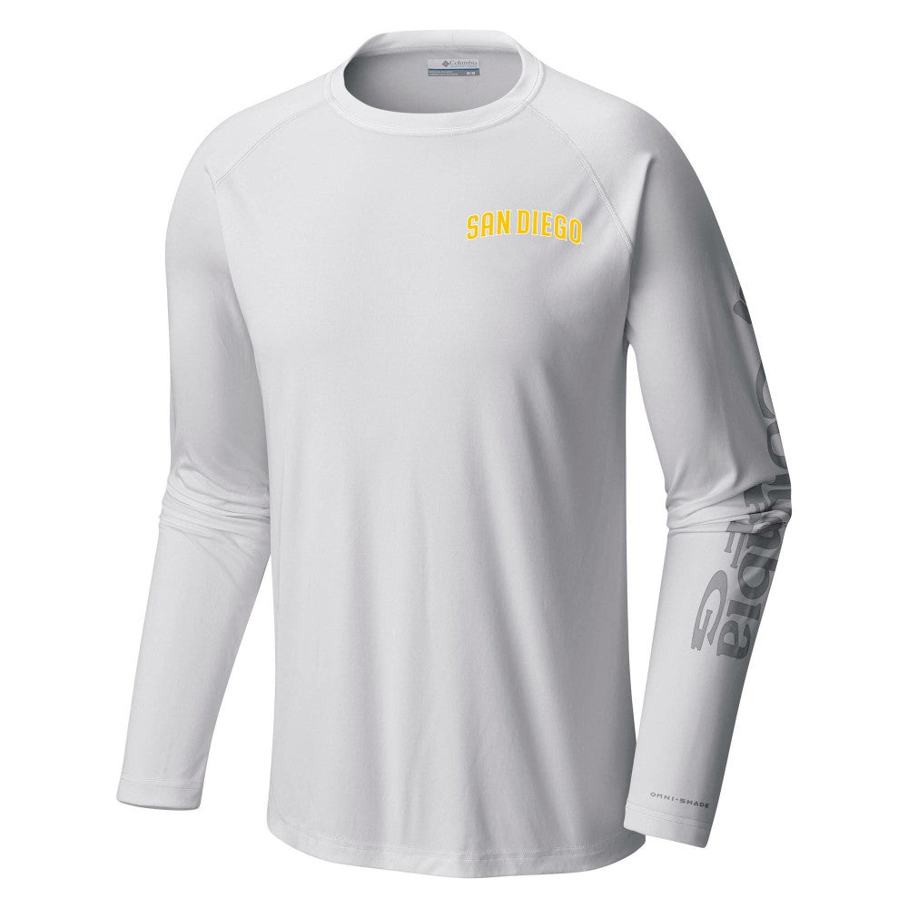 San Diego Padres Columbia Terminal Tackle Long Sleeve T-Shirt - White - Columbia Lifestyle