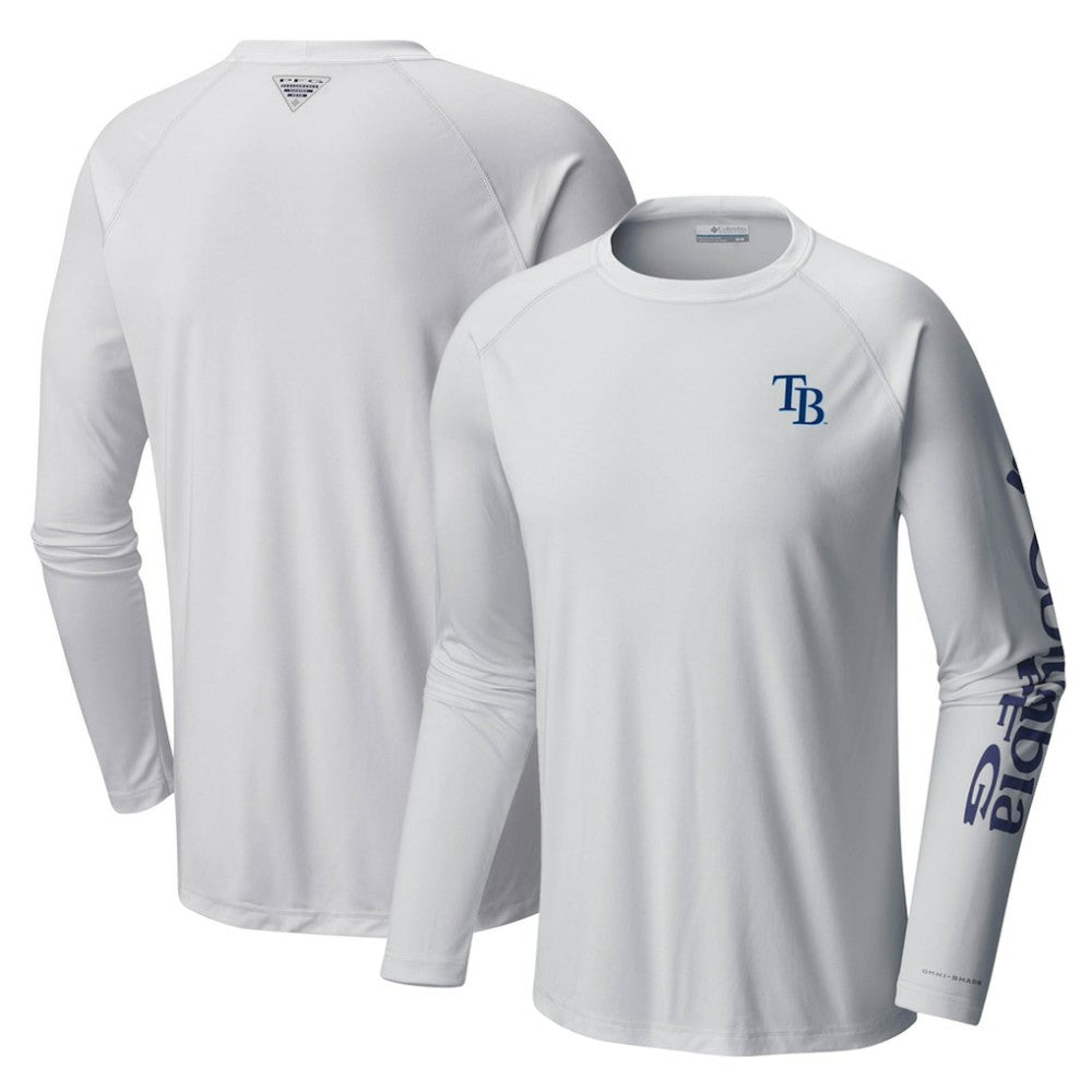 Tampa Bay Rays Columbia Terminal Tackle Long Sleeve T-Shirt - White - Columbia Sale
