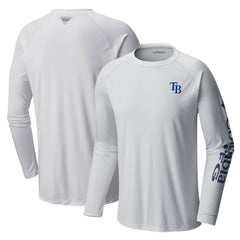 Tampa Bay Rays Columbia Terminal Tackle Long Sleeve T-Shirt - White - Columbia Sale