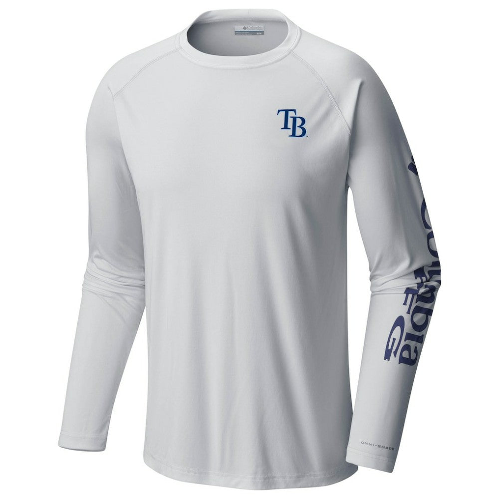 Tampa Bay Rays Columbia Terminal Tackle Long Sleeve T-Shirt - White - Columbia Sale