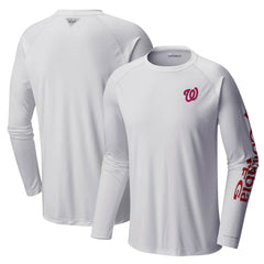 Washington Nationals Columbia Terminal Tackle Long Sleeve T-Shirt - White - Columbia on Sale