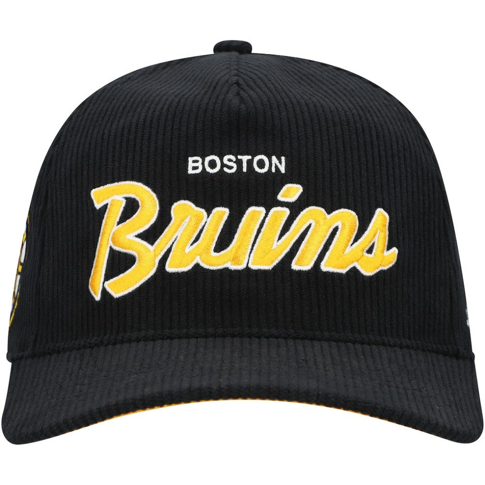 Boston Bruins '47 Crosstown Corduroy Hitch Adjustable Hat - Black - NHL 201300390