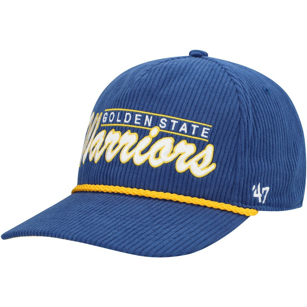 Golden State Warriors '47 Double Header Sidepatch Cord Hitch Adjustable Hat for sale Royal | 47 brand US