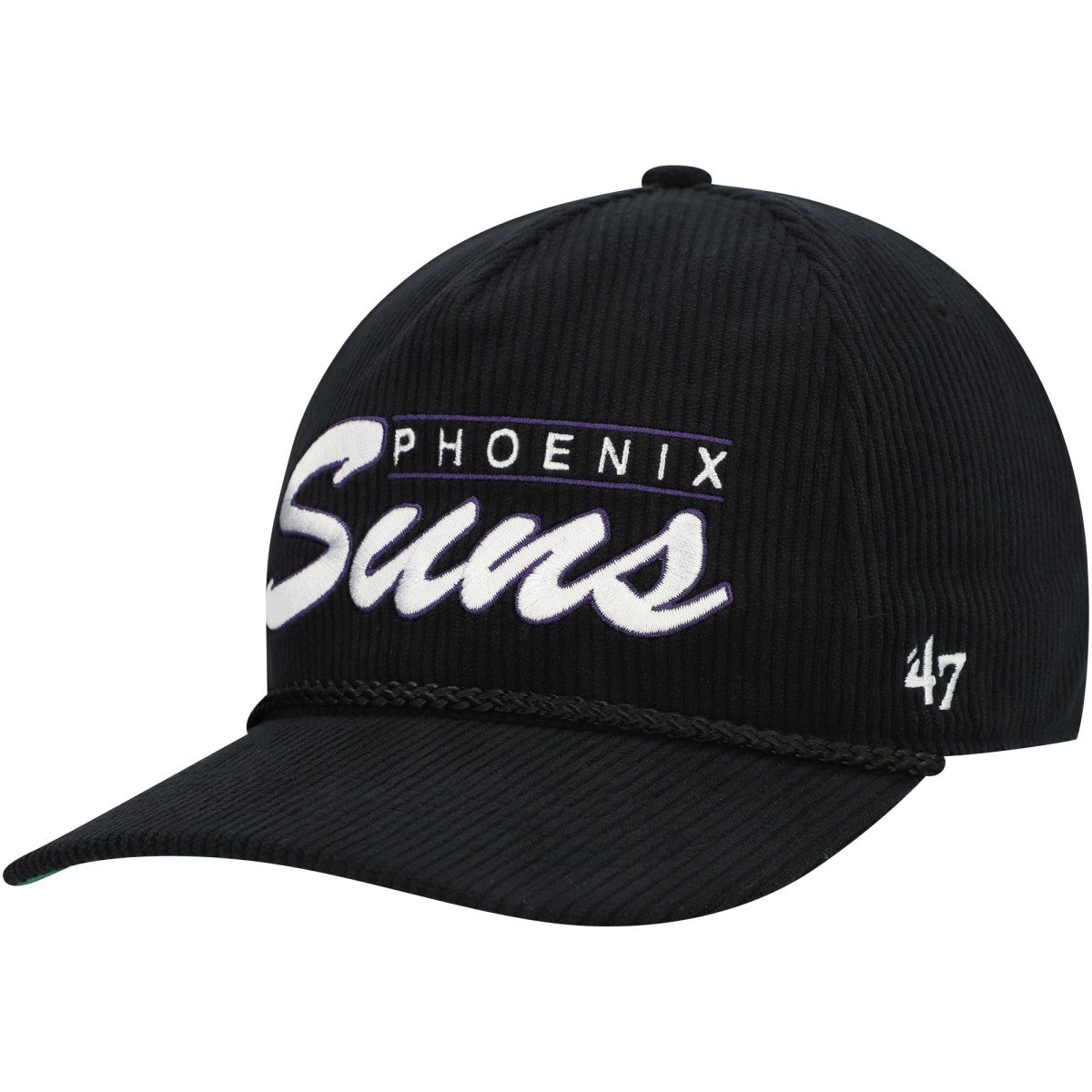 Phoenix Suns '47 Double Header Sidepatch Cord Hitch Adjustable Hat Black | 47 brand outlet