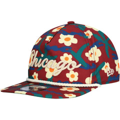 Chicago Bulls Vacation Floral Golfer Snapback Hat Crimson | New Era Lifestyle