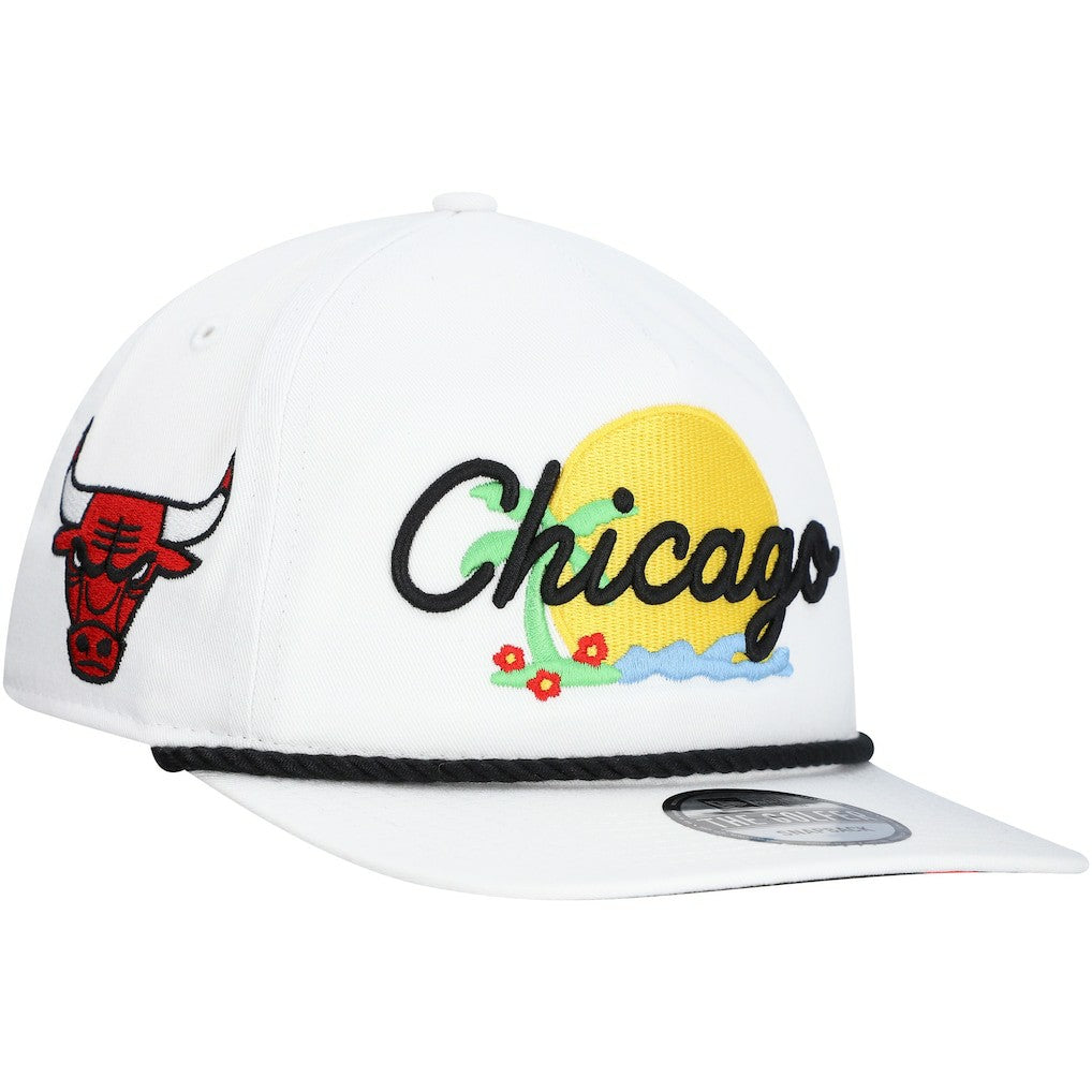 Chicago Bulls Island Oasis Golfer Snapback Hat White | New Era US