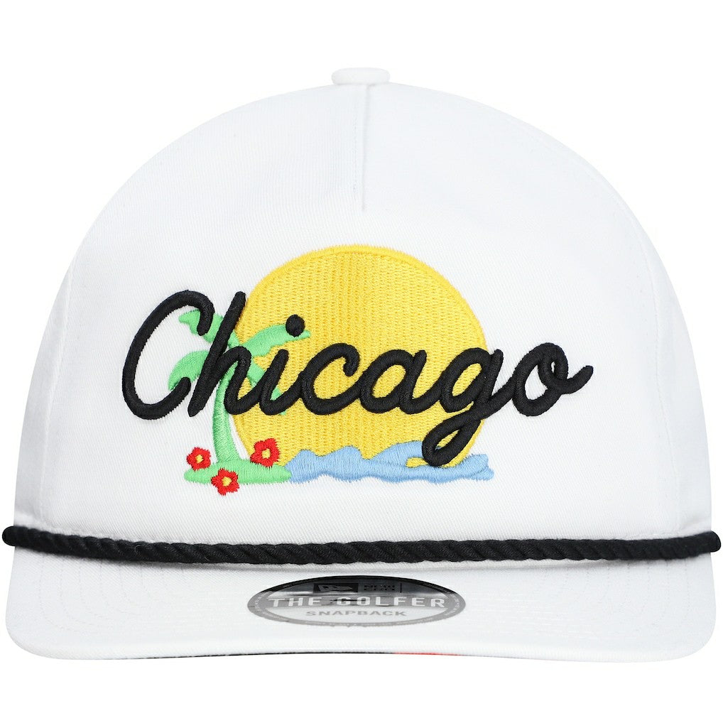 Chicago Bulls Island Oasis Golfer Snapback Hat White | New Era US
