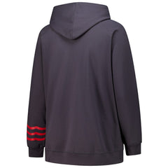 Chicago Blackhawks Fanatics Women's Plus Size Lightweight Fleece Raglan Pullover Hoodie - Charcoal - NHL 201302746