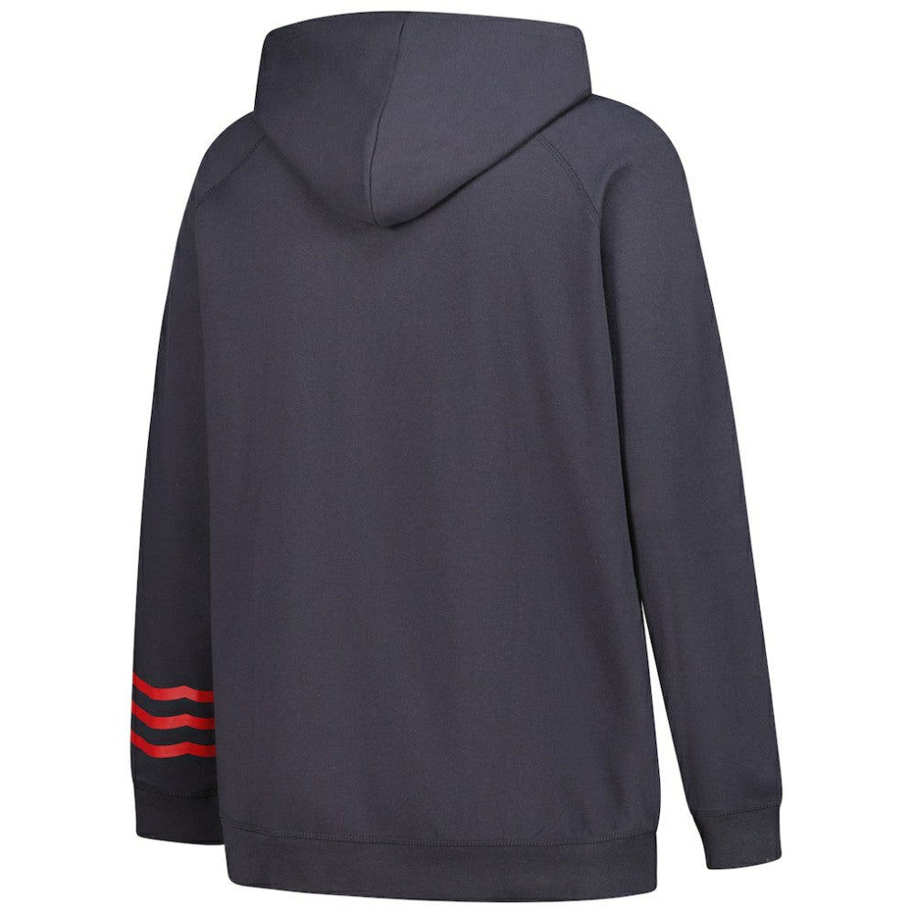 Washington Capitals Fanatics Women's Plus Size Lightweight Fleece Raglan Pullover Hoodie - Charcoal - NHL 201302749