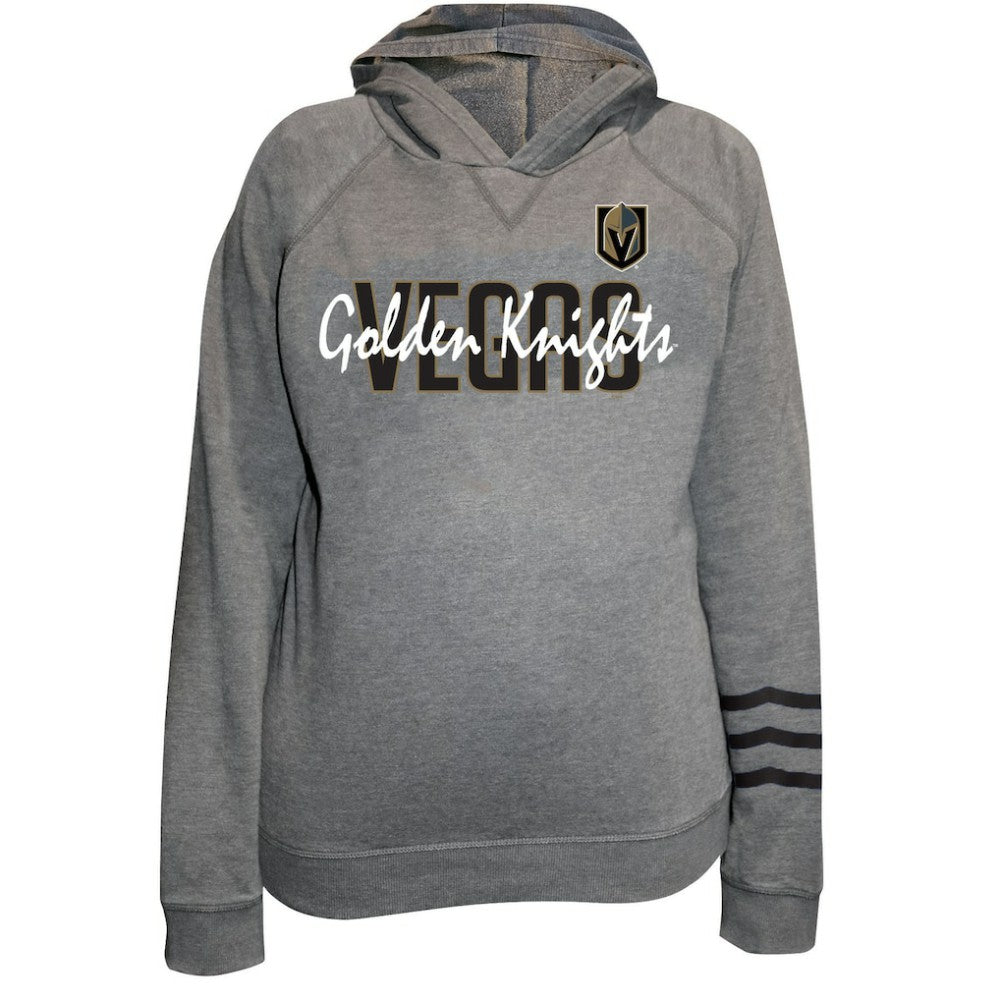 Vegas Golden Knights Fanatics Women's Plus Size Lightweight Fleece Raglan Pullover Hoodie - Heather Gray - NHL 201302752