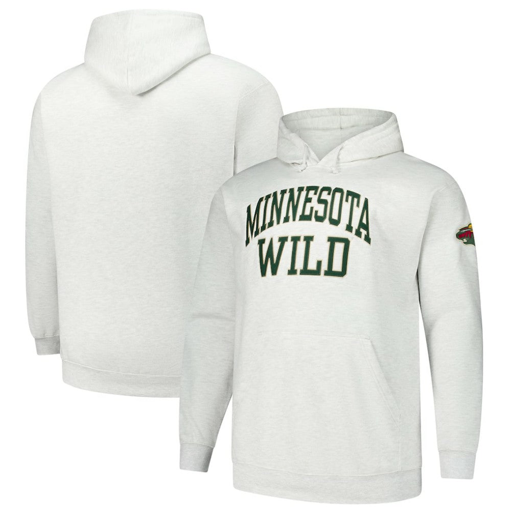 Minnesota Wild Fanatics Big & Tall Fleece Pullover Hoodie - Heather Gray - NHL 201302786