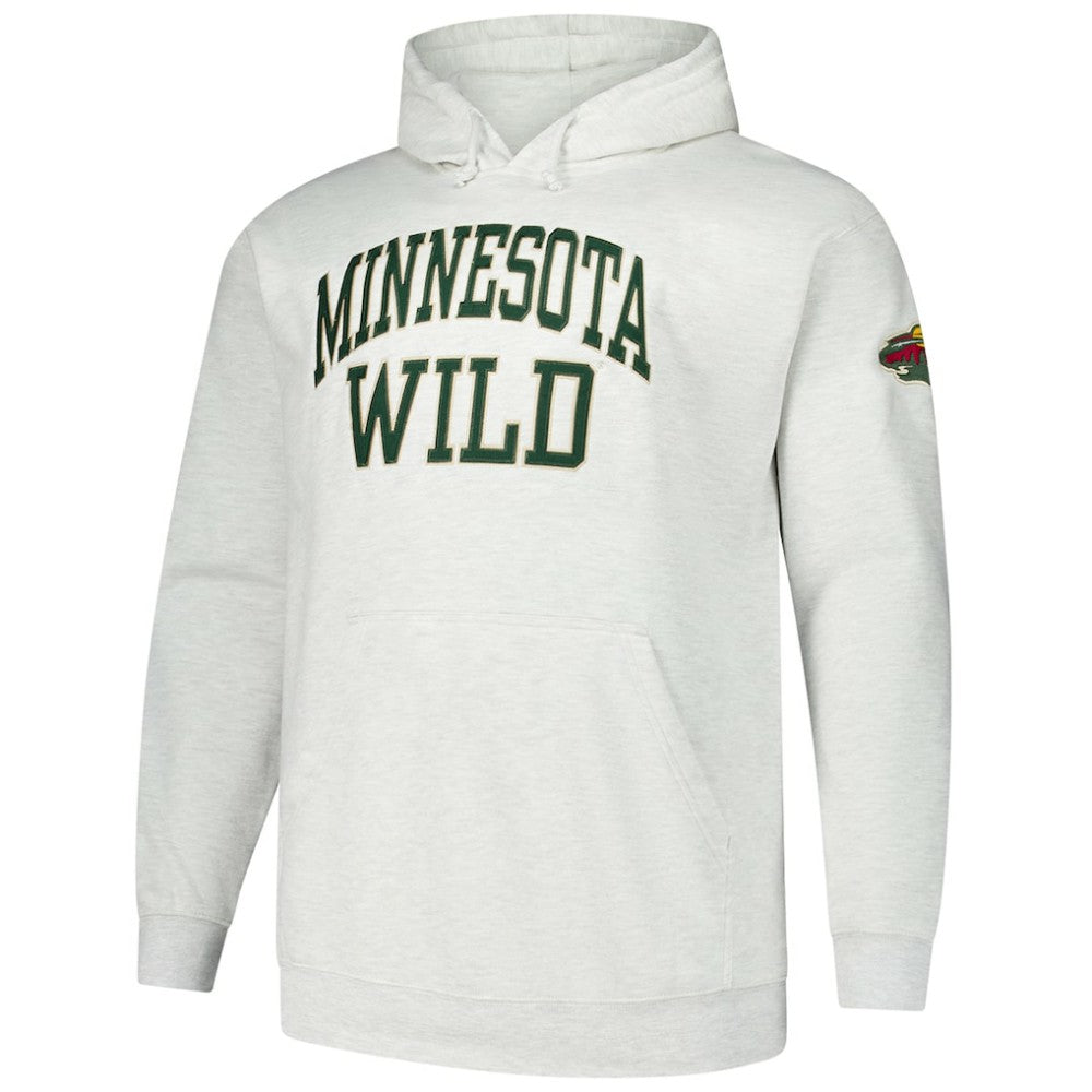 Minnesota Wild Fanatics Big & Tall Fleece Pullover Hoodie - Heather Gray - NHL 201302786