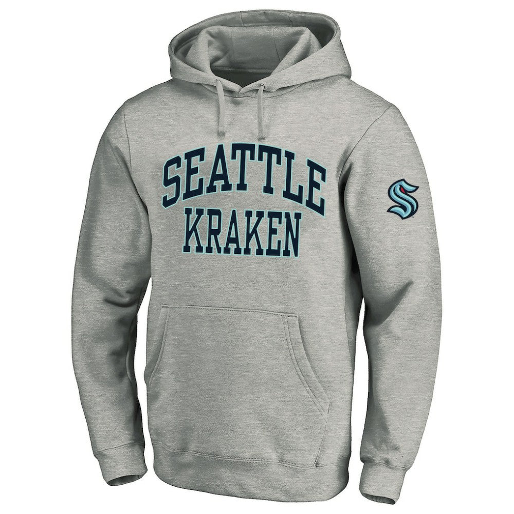 Seattle Kraken Fanatics Big & Tall Fleece Pullover Hoodie - Heather Gray - NHL 201302790