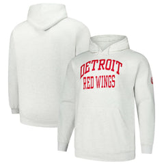 Detroit Red Wings Fanatics Big & Tall Fleece Pullover Hoodie - Heather Gray - NHL 201302794