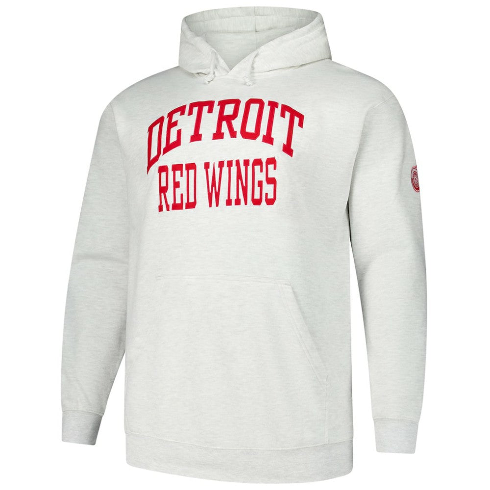 Detroit Red Wings Fanatics Big & Tall Fleece Pullover Hoodie - Heather Gray - NHL 201302794