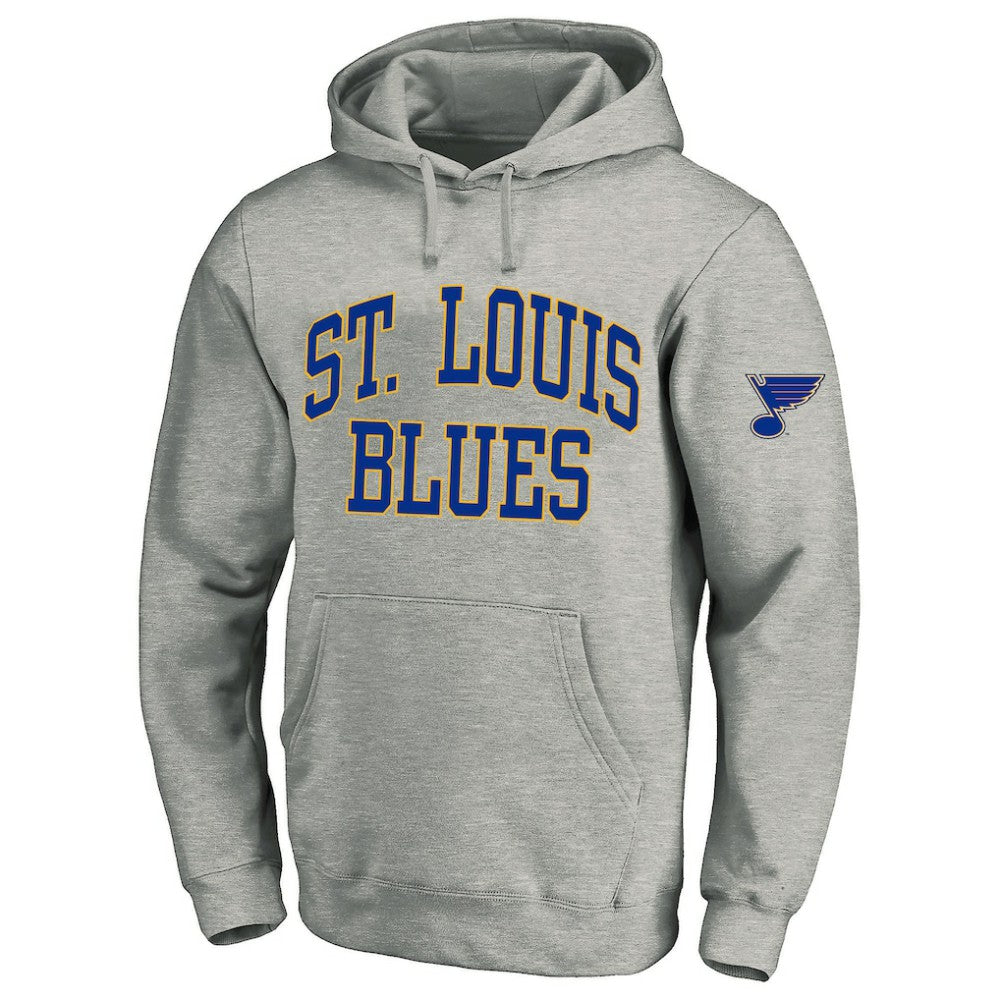 St. Louis Blues Fanatics Big & Tall Fleece Pullover Hoodie - Heather Gray - NHL 201302798
