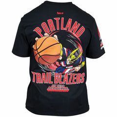 Portland Trail Blazers Hyperfly Unisex NBA x My Hero Academia All Might Smash T-Shirt Black