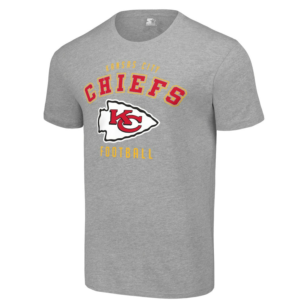 Kansas City Chiefs Starter Logo T-Shirt Heather Gray