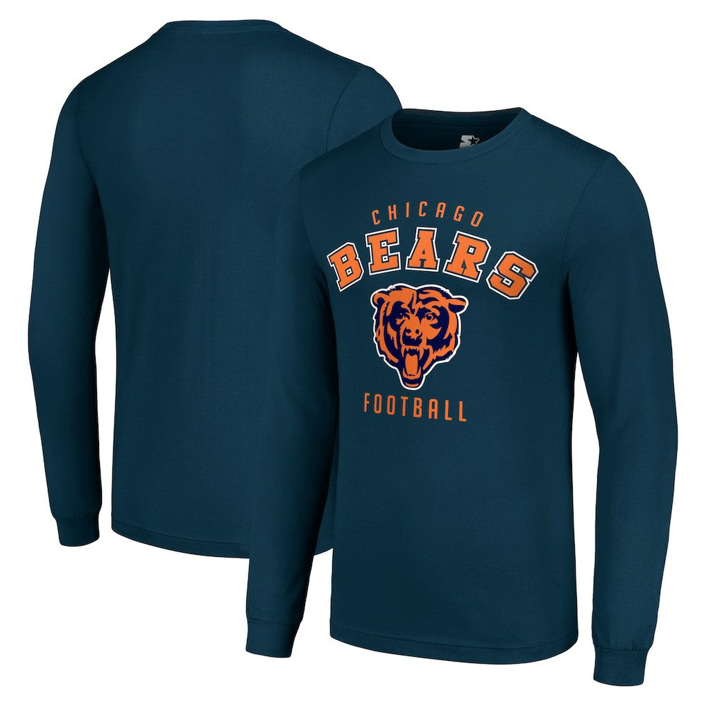 Chicago Bears Starter Long Sleeve T-Shirt Navy