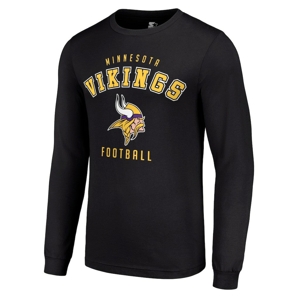 Minnesota Vikings Starter Long Sleeve T-Shirt Black