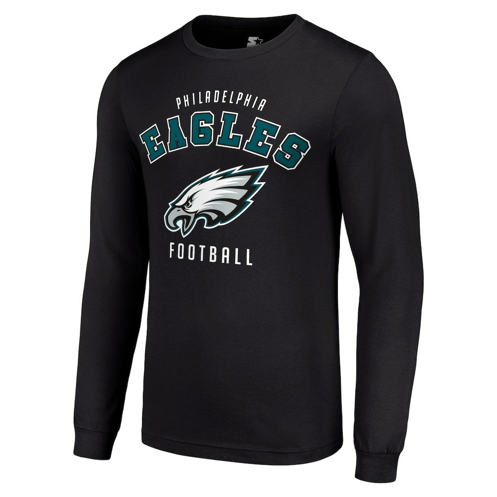 Philadelphia Eagles Starter Long Sleeve T-Shirt Black